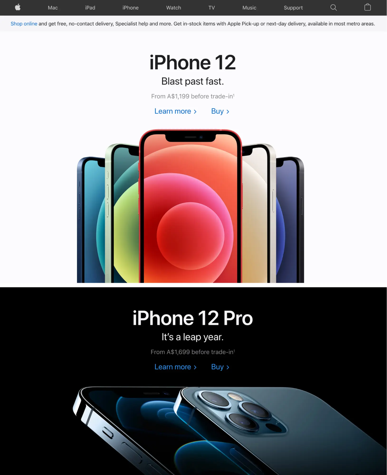 cool homepage designs apple
