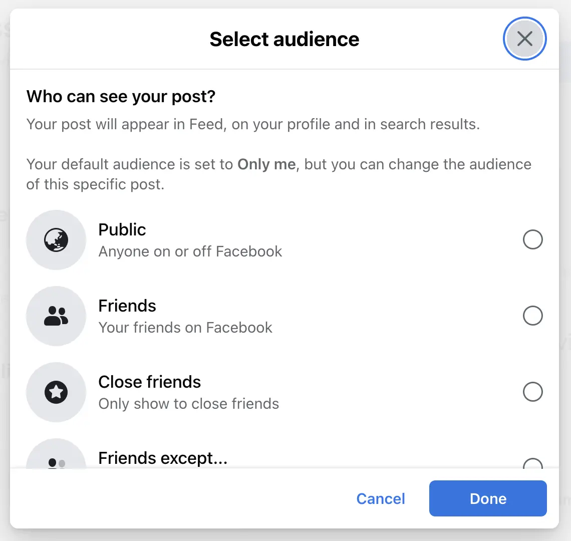 facebook review request post visibility