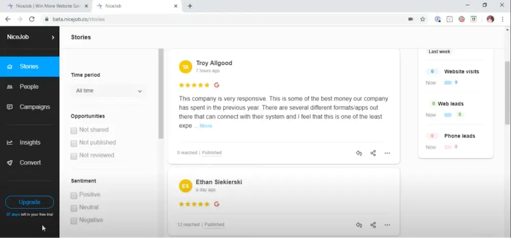 google review management software nicejob