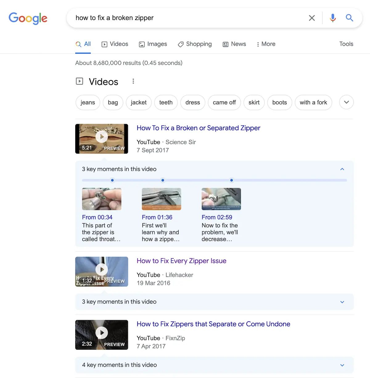 google rich snippet tool videos