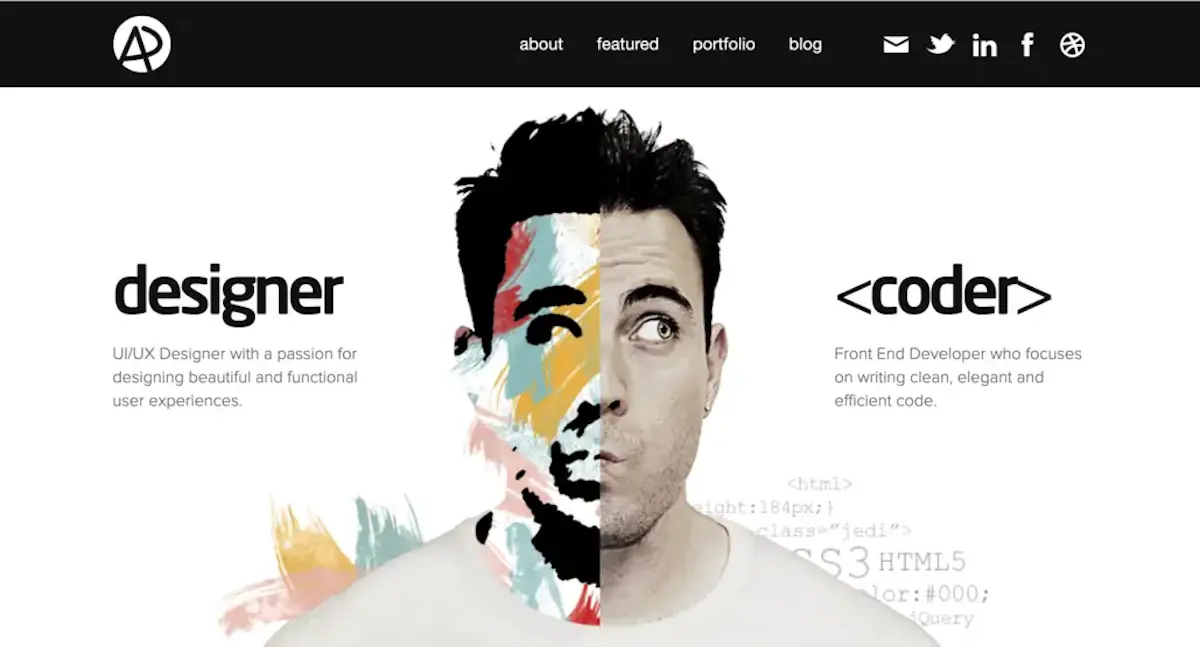 minimal graphic design website example